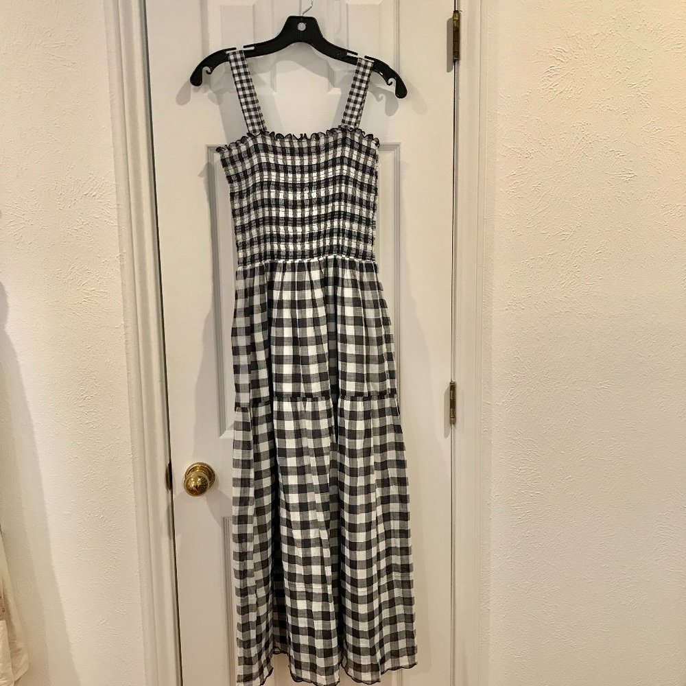 NWT The Great Gingham Smocked Dress Size 10